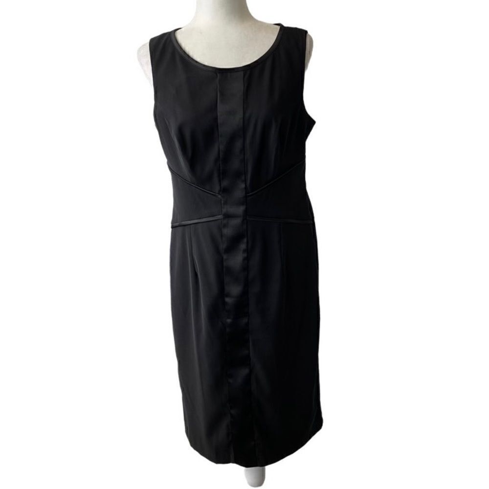Signature by Sangria Black Dress Sleeveless Scoop Neck Zipper SZ 12
